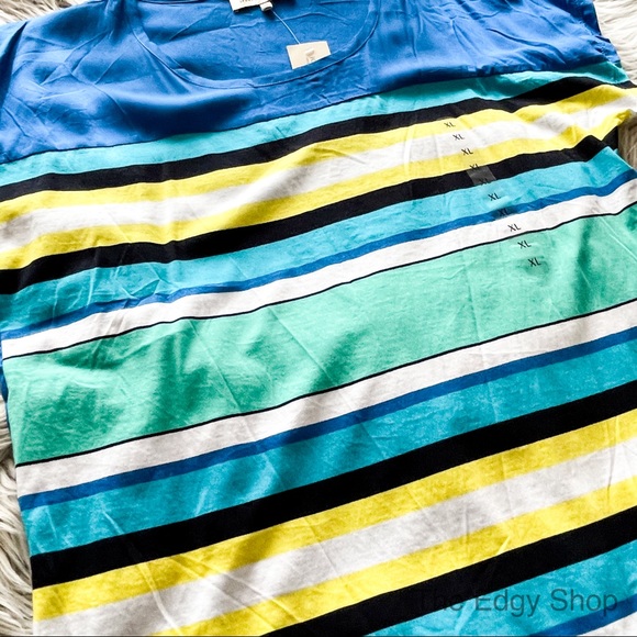 Jones New York | Sport Striped Short Sleeved June Blouse - Picture 2 of 6